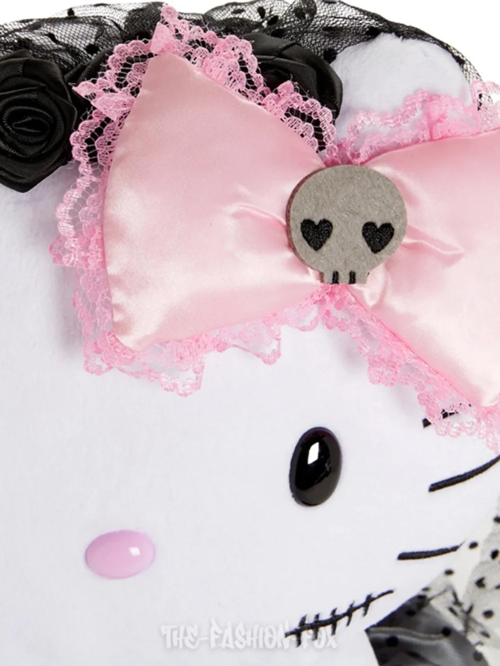 Sanrio Hello Kitty Halloween Black Pink Gothic Rose Ball Masquerade Plush Doll